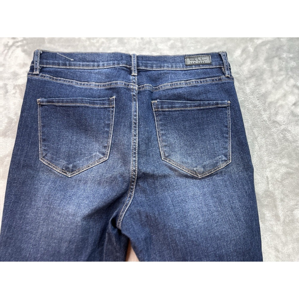 Nicole Miller Womens 10 Blue Jean Soho Ankle High Rise Skinny Stretch Whiskered - Picture 4 of 13